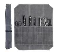 Jlnmmn Sac a Couteaux avec 7 Compartiments, Pochette Couteaux Cuisine, Malette Couteaux Professionnel Vide, Malette a Couteau, Pochette Couteaux, Etui Couteau, pour Le Camping, la Randonnée