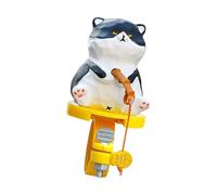 Jlobnyiun Accessoires de moto accessoires de moto drôles et drôles - Animal de guidon à chat de pêche mignon, Accessoires de vélos | décoration du tableau de bord, jouets de printemps de saut créatifs