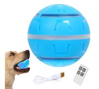 Jlobnyiun Balle interactive pour chien - Balle vibrante pour chien - Jouets rebondissants et rechargeables par USB pour animaux de compagnie avec lumière pour l'ennui de l'exercice, l'enrichissement
