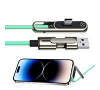 Jlobnyiun Câble USB A USB C avec Support - Cordon Charge Rapide 240W, Support Pliable Zinc 120cm, Données 480Mbps - pour Jeux & Vidéo