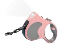 Jlobnyiun Corde robuste pour chien | Corde extensible pour chien avec lumière | Corde d'arrimage pour chien de 4,9 m - Corde pour chien - Laisse de dressage de rappel - Frein et verrouillage faciles à
