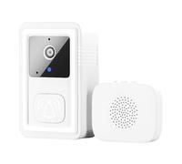 Jlobnyiun Dispositif de Porte vidéo - Cloche extérieure, capteur Mouvement | Système d'alerte caméra sans Fil avec Support d'adhésif pour la d'entrée Maison