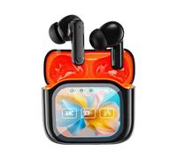 Jlobnyiun Écouteurs traducteurs - Écouteurs traducteurs sans fil avec IA 140 langues, annulation de bruit et traduction en temps réel avec écran LED, pour étudier et apprendre les langues