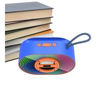Jlobnyiun Enceinte Extérieure - Enceinte Portable avec Éclairage LED,Autonomie Prolongée - Design Compact avec Dragonne, Éclairage d'Ambiance - Idéal Cadeau pour Femme et Homme