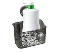 Jlobnyiun Étagère de rangement à ventouse pour salle de bain | Panier de bain mural avec trous de filtre à eau - Support d'angle ondulé pour carrelage cuisine, maison, chambre à coucher, douche