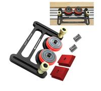Jlobnyiun Featherboards à rouleaux avec roulements, Featherboard pour table - Featherboards à rouleaux avec roulements antichoc | Plume résistante à l'usure avec poulie à angle d'inclinaison pour