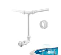 Jlobnyiun Fontaine Cascade Pour Piscine Enterrée - Fontaine Double Pour Bassin | Pompe Incluse Esthétique en Forme de T Adaptateur d'Arrosage Réglable à 360 Degrés pour Extérieur Jardin Terrasse Pont