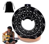 Jlobnyiun Jantes de guitare de cinquième roue, roue d' de mélodie en d'aluminium - Robuste pour accords de disque de théorie musicale pour guitare - Cercles précis des coulisses