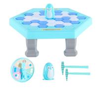 Jlobnyiun Jeu de Pingouin de Bloc de Glace - Jeu de Table drôle pour, Jouet interactif | Penguin Ice Breaking Game for Families, Balance Skill Challenge, Indoor Educational Game pour Les de 3 an