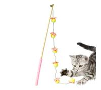 Jlobnyiun Jouet pour chats - Bâton de jeu interactif pour jeu de soi avec motif de fruits - Pour les chats, pour jouer en intérieur avec des oiseaux, des poissons et des souris contre l'ennui