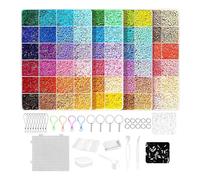 Jlobnyiun Kit artisanal pour fusion de perles de fer - Ensemble de fusibles 24 couleurs multi, jouet éducatif STEM avec motifs + papier à repasser, polymère Eva haute densité | pour