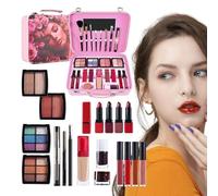 Jlobnyiun Kit de Maquillage pour Filles,Palette Cosmétique Portable,Trousse De Maquillage Pour Débutants Imperméable Et | Pour Déguisement Adolescents Femmes Mères Grands-Mères Anniversaire Spectacle