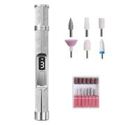 Jlobnyiun Kit de perceuse à ongles électrique, éducation à 3 vitesses, outil de ponçage des ongles | Perceuse à Ongles Portable Enlèvement Callosités Pieds Pour Ongles Épais Femmes Hommes Débutants