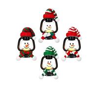 Jlobnyiun Lanternes de Noël décoratives d'intérieur | Petit bonhomme de neige 2025 Centre de table, petite lampe bonhomme de neige, décorations de fête de Noël, pour porte, rebord de fenêtre, magasins