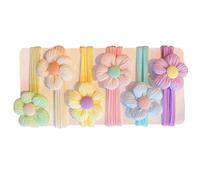 Jlobnyiun Lot de 6 élastiques à cheveux pour bébé fille - Avec nœud - Élastiques - Accessoires de cheveux mignons pour petites filles - Pour les anniversaires de petites filles