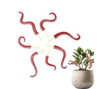 Jlobnyiun Lot de 7 piquets décoratifs pour en Forme de Pieuvre - Bâtons de Treillis phosphorescents pour la Maison, Le Patio, l'extérieur, la pelouse, la décoration en Pot de Fleurs, Halloween