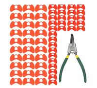 Jlobnyiun Lunettes de protection pour poules - Protection oculaire pour coqs, lunettes de contrôle des faisans | Kit léger avec pinces à clip, correction du comportement pour volailles