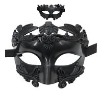Jlobnyiun Masque couvrant le demi visage | Couverture de décorations faciales sur le thème grec et romain antique d'Halloween, couverture faciale de carnaval antique