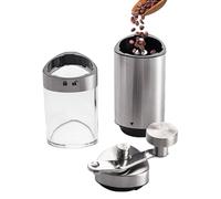 Jlobnyiun Moulin à café manuel en acier inoxydable à manivelle - Machine à meuler légère pour camping-car, restaurant, cuisine, camping, jardin, fête, appartement de voyage