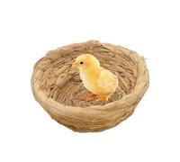 Jlobnyiun Nid d'élevage pour oiseaux - Nid d'oiseau de base fait à la main - Accessoire de cage à oiseaux - Nid pour pigeons, lapins, hamsters, courses, cochons d'Inde, chinchillas