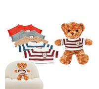 Jlobnyiun Ours en peluche - Jouet floral marron - animale douce - 30,5 cm - Avec tissu doux et floral - Parfait pour les tout-petits, la décoration de chambre de bébé, l'heure du coucher ou la