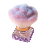 Jlobnyiun Pinceau à Poussière d'Ongles - Brosse à Poudre Libre pour le Visage,Poils Doux Outil de Manucure