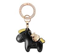 Jlobnyiun Porte-clés en cuir - Décoration mignonne de bon augure 2026 | Porte-clés à breloque cheval mignon pour sac à main, voiture, bureau, voyage, vacances, adultes, femmes, hommes, filles
