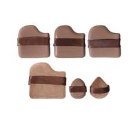 Jlobnyiun Puff De Poudre Visage,Houppette Poudre Fixante - Réutilisable 6 Pièces Outils De Beauté Pour Application Du Fond De Teint Contour Et Fusion À Domicile Et En Voyage Pour Les Femmes Et Les