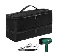 Jlobnyiun Sac de Voyage pour Cheveux, Sac de Voyage pour Outils capillaires, Sac de Voyage pour sèche-Cheveux Portable, étui pour sèche-Cheveux à air, étui de Voyage, Organisateur Anti-poussière