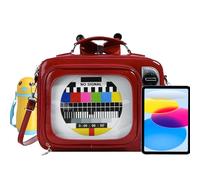 Jlobnyiun Sac en forme de TV - Sac à dos d'école, à main de télévision rétro de dessin animé, de transport pour, sacs à bandoulière pour jeunes, de rangement fantaisie | Voyage d'une journée