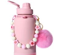 Jlobnyiun Sangle de transport pour bouteilles d'eau, support de poignée pour gobelet avec lanière, porte-perles et gobelet, accessoires pour sports de plein air, jogging, randonnée, promenade, voyage