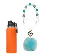 Jlobnyiun Sangle de transport pour bouteilles d'eau, support de poignée pour gobelet avec lanière, porte-perles et gobelet, accessoires pour sports de plein air, jogging, randonnée, promenade, voyage