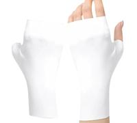 Jlobnyiun Sunblock Gants demi-doigts pour femme Équipement de défense UV, accessoire de port ventilé | Mitaines de sport élastiques avec ajustement confortable pour l'équitation en plein air, la