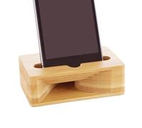 Jlobnyiun Support de haut-parleur pour téléphone portable - Supports d'amplificateur en bois, organisateur de bureau pour téléphone portable, accessoire d'amélioration du son, gadget de bureau de