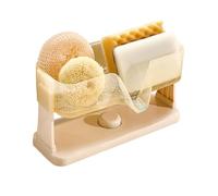 Jlobnyiun Support d'éponge à ventouse pour évier - Étagère de rangement pour comptoir - Organiseur à ventouse pour salle de bain - Pour vaisselle, shampooing, savon, gel douche, cuisine, restaurant