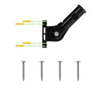 Jlobnyiun Support pour Tige Porte-étendoir réglable - en Durable, Base pour Montage extérieur, Pince résistante aux Agents atmosphériques, pivotante, kit de Fixation Universel