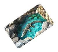 Jlobnyiun Tapis 3D à illusion d'optique, esthétique, décoratif, antidérapant, pour cuisine, salle de bain, entrée, porche, décorations d'intérieur d'Halloween