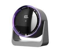 Jlobnyiun Ventilateur de bureau, ventilateur de chevet silencieux USB rechargeable, puissant amplificateur personnel de qualité de l'air, pour chambre à coucher