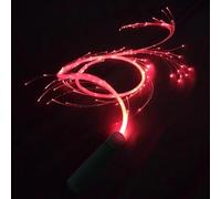 Jlobnyiun Whip de danse légère à LED - Jouet de flux pivotant en fibre optique, de lueur en mode 4, pour la fête de la couleur, outil de performance des lumières portables | PE