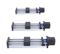 JLOZDM Table coulissante à Rail de Guidage linéaire avec Moteur Pas à Pas 23 Nema, actionneur linéaire, Rails de Guidage à glissière linéaire, Rail Coulissant à vis à Billes 200/100 mm (200 mm)