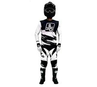 JLP RACING PANTALON ENFANT NOIR ET BLANC TENUE MOTO CROSS QUAD VTT BMX M