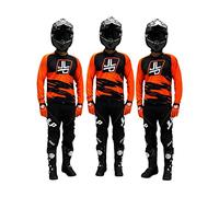 JLP RACING Tenue Enfant Pantalon Maillot Gants Moto Cross Quad Enduro VTT BMX MTB Enfant Snatch Orange Fluo L
