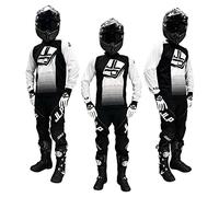 JLP RACING TENUE PANTALON MAILLOT GANTS MOTO CROSS QUAD ENDURO VTT BMX MTB BLANC NOIR STRIPES XL