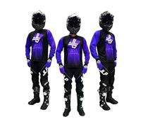 JLP RACING TENUE PANTALON MAILLOT GANTS MOTO CROSS QUAD ENDURO VTT BMX MTB VIOLET STRIPES L