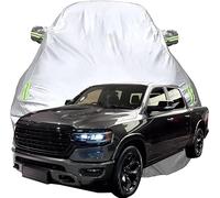 JLQFYWL Bâche Voiture Exterieur pour 2023 RAM 1500 Limited Dodge Ram, Entièrement Étanche Anti-grêle Anti-Rayures avec Zip et Doublure en Coton Accessoire Voiture,Silver-Plus-Cotton