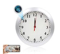 JLRKENG Caméra espion cachée Horloge murale 1080p HD WiFi Horloge Caméras sans fil Caméra de sécurité à domicile avec alarme de détection de mouvement Mini enregistreur vidéo pour la surveillance à