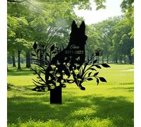 JLSKCN Pierre tombale personnalisée pour Animaux de Compagnie, Chat Chien Pierre Tombale, Pierre tombale sculptée sur Mesure, Hommage funéraire Personnalisable pour Chat ou Plaque Gravée Funéraire