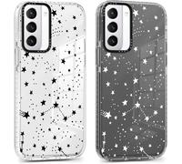 Jlslj-2 X Coque Pour Samsung Galaxy S21 5g 6,2"", Transparente Étui Avec Aesthetic Motif Stern Dessin, Ultra Mince Tpu Bumper Souple Silicone Housse Clair Antichoc Protection Case Filles Femmes Cover