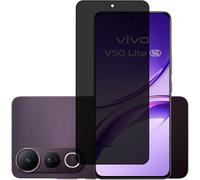 Jlslj-Lot De 1 Verre Trempé Pour Vivo V50 Lite 4g/5g Anti-Espion Film De Protection D'écran,Dureté 9h, Anti-Rayures,Sans Bulles,Anti-Spy Privacy Protecteur Vitre Compatible