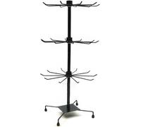 Jlslj-® Présentoir À 3 Étages, En Métal - 73 Cm (Noir)